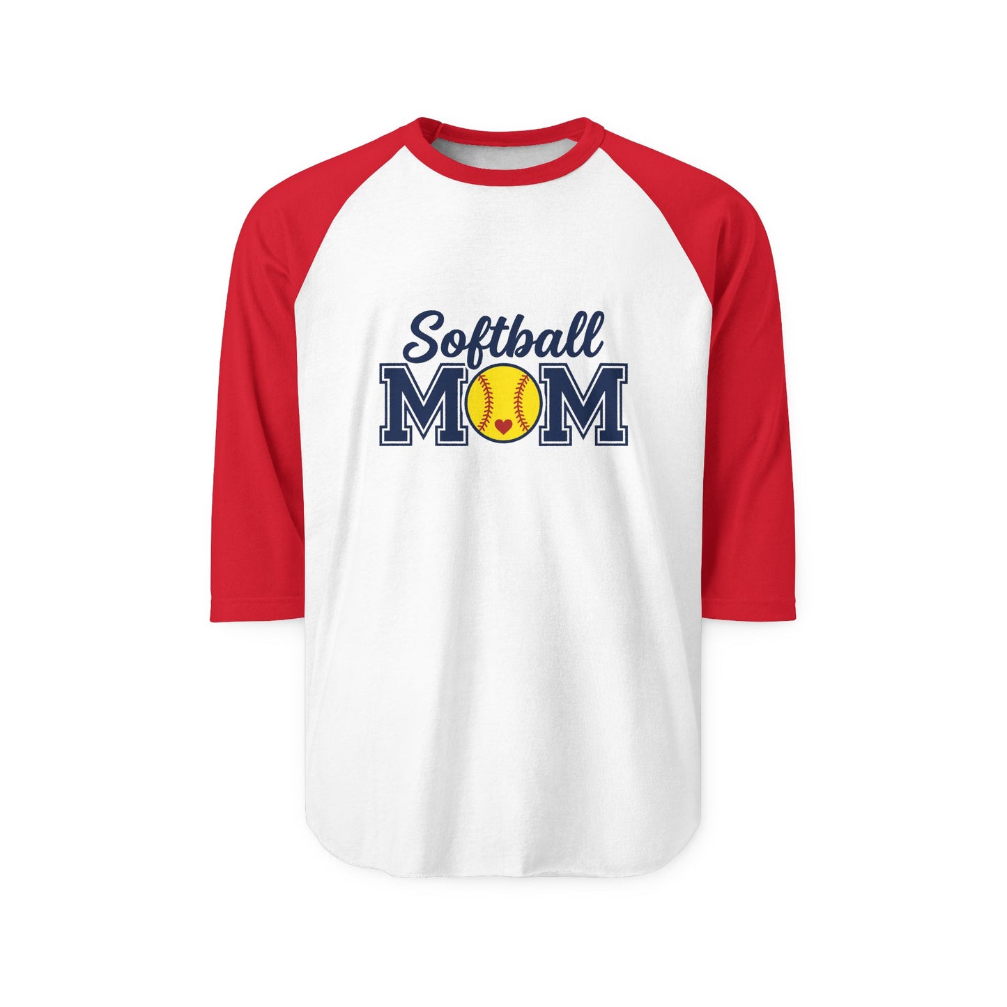 Softball Mom Unisex Three-Quarter Sleeve Raglan Shirt