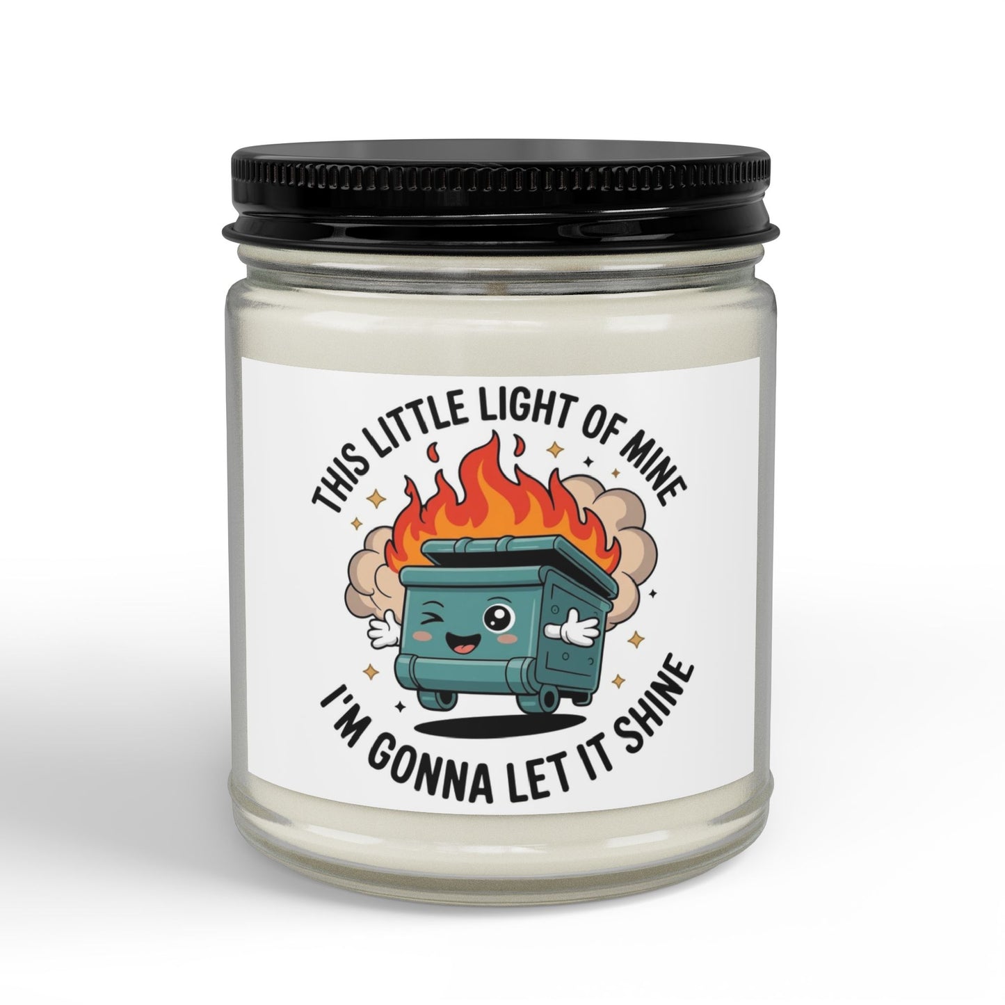 This Little Light of Mine…. Scented Soy Candles with Black Lid, (4 and 9oz)