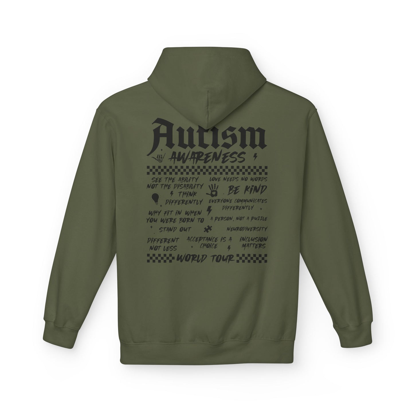 Autism World Tour Unisex Midweight Softstyle Fleece Hoodie