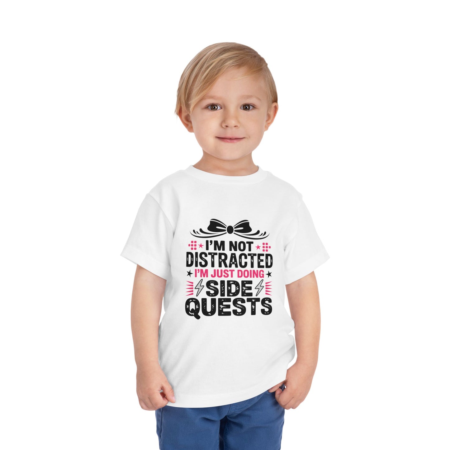 Not Distracted, Just Doing Side Quests Toddler Short Sleeve Tee