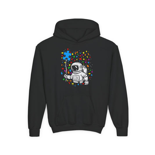 Autism Astronaut Youth Heavy Blend Hooded Sweatshirt
