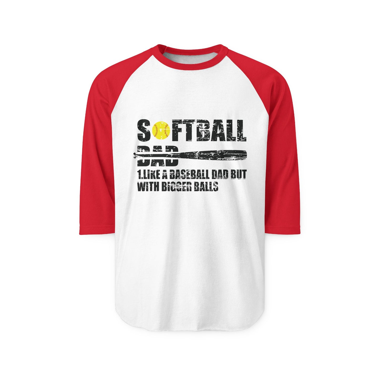 Softball Dad Unisex Three-Quarter Sleeve Raglan Shirt