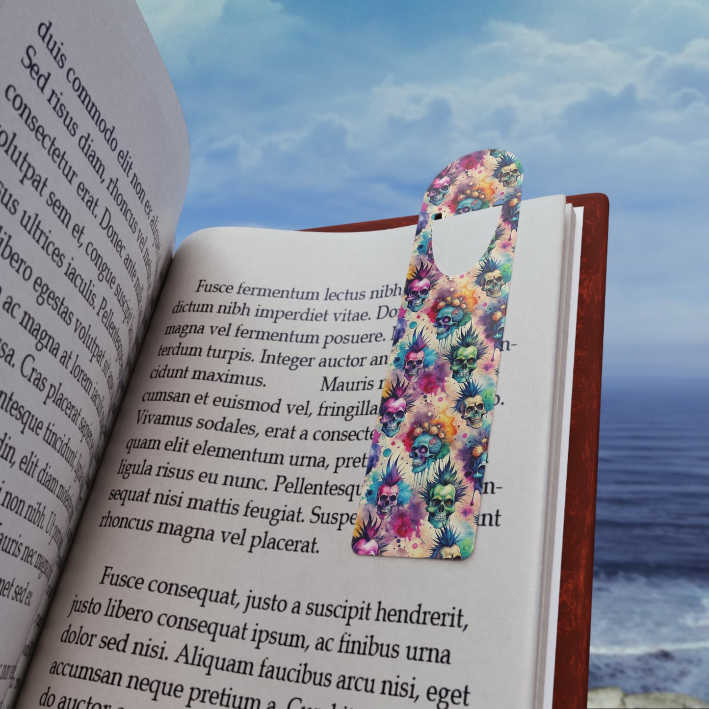 Punk Rock Skull Bookmark