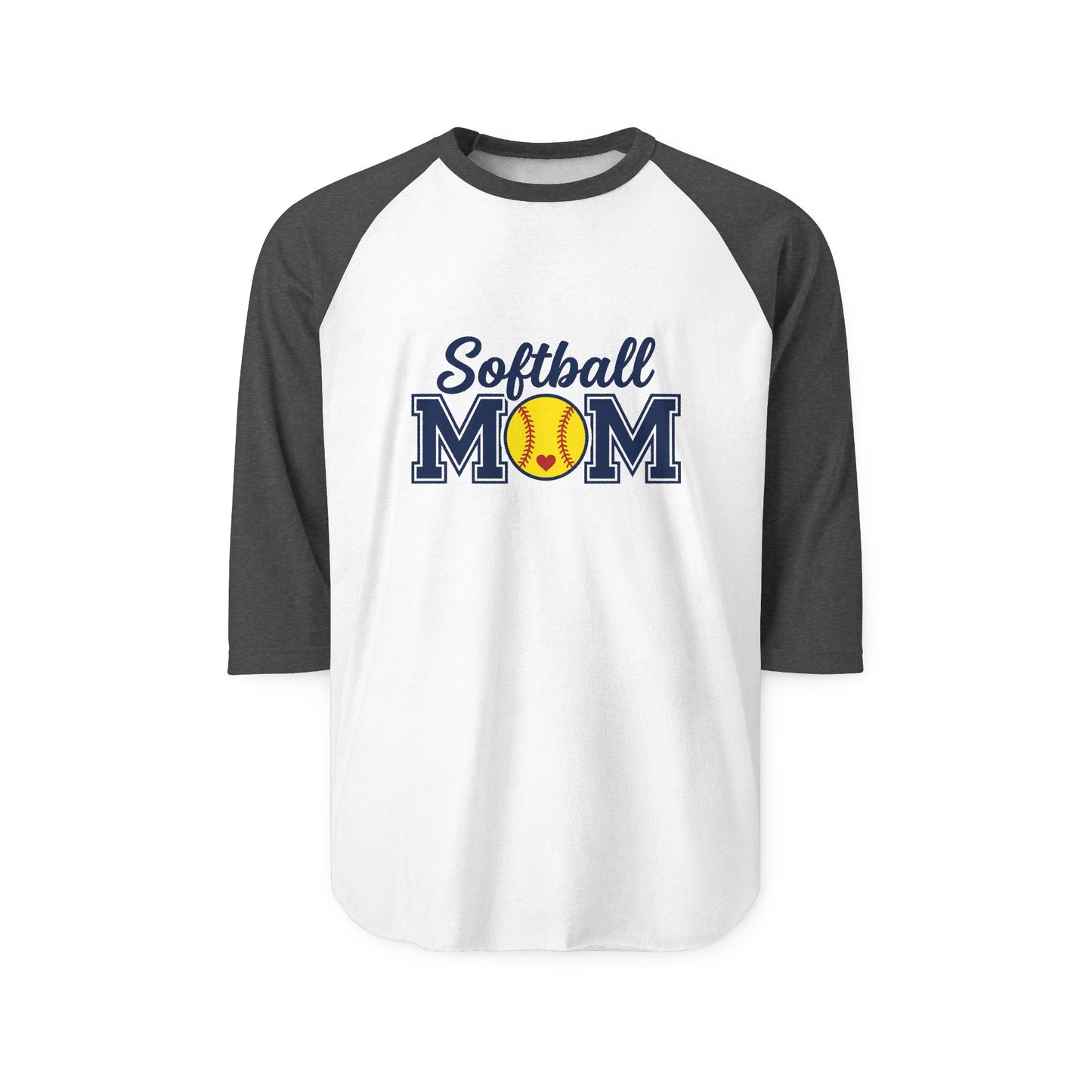 Softball Mom Unisex Three-Quarter Sleeve Raglan Shirt