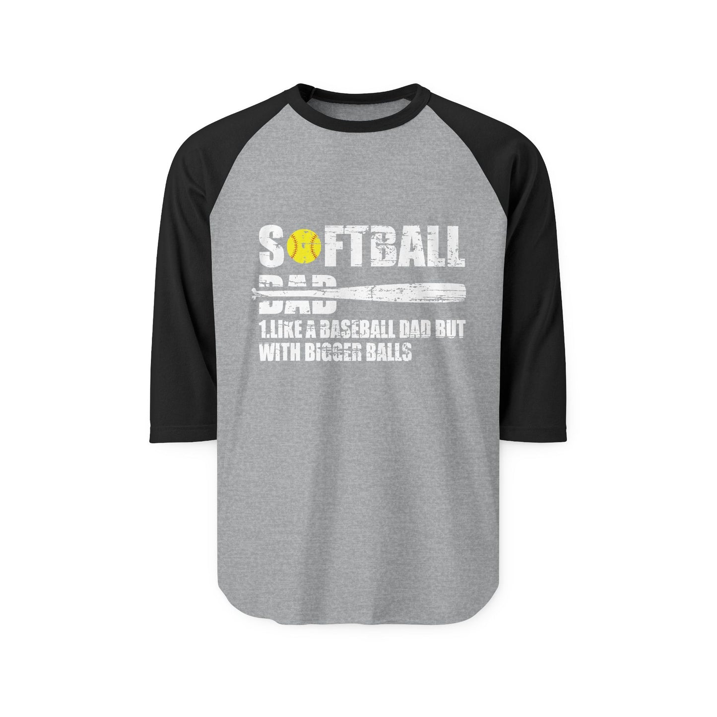 Softball Dad Unisex Three-Quarter Sleeve Raglan Shirt