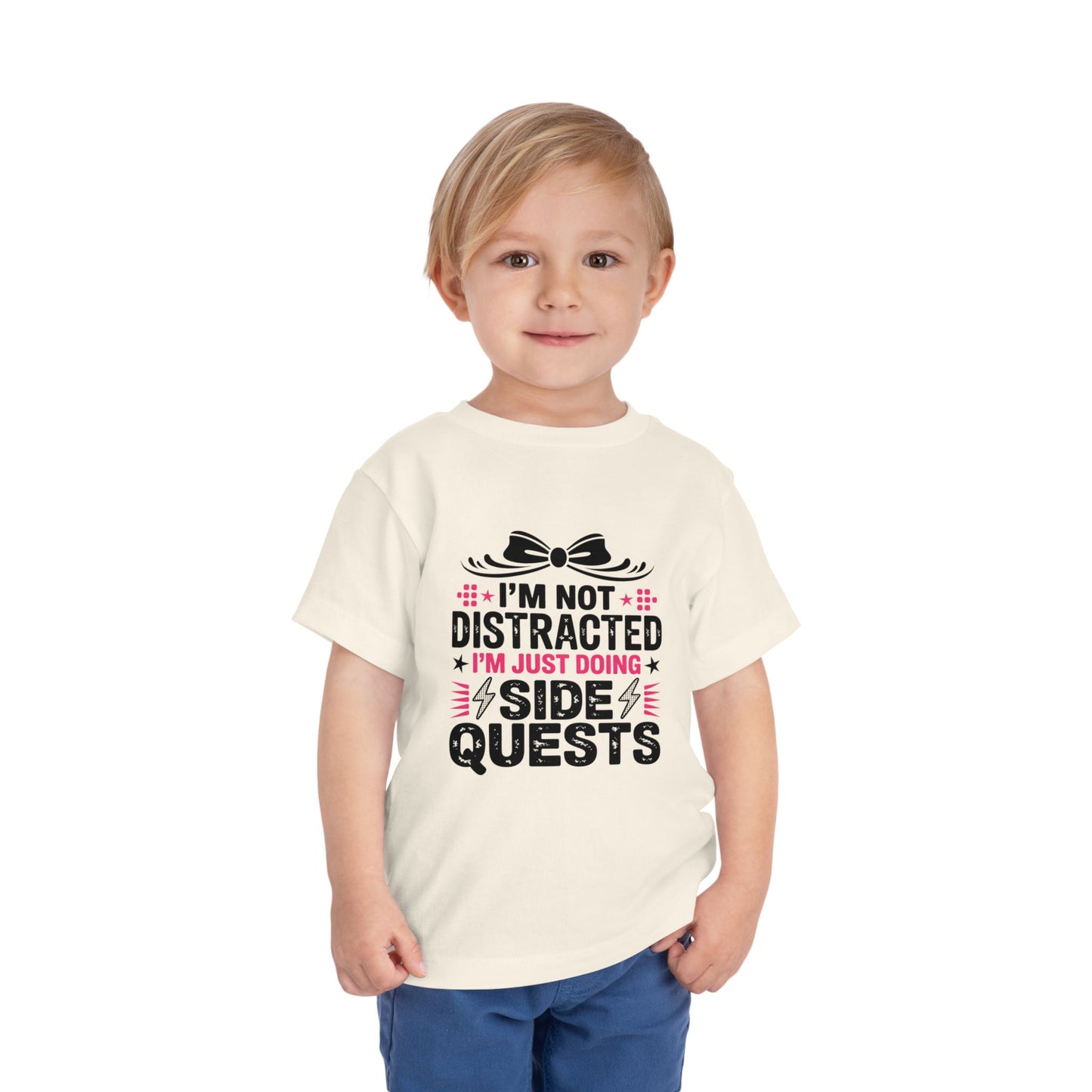 Not Distracted, Just Doing Side Quests Toddler Short Sleeve Tee