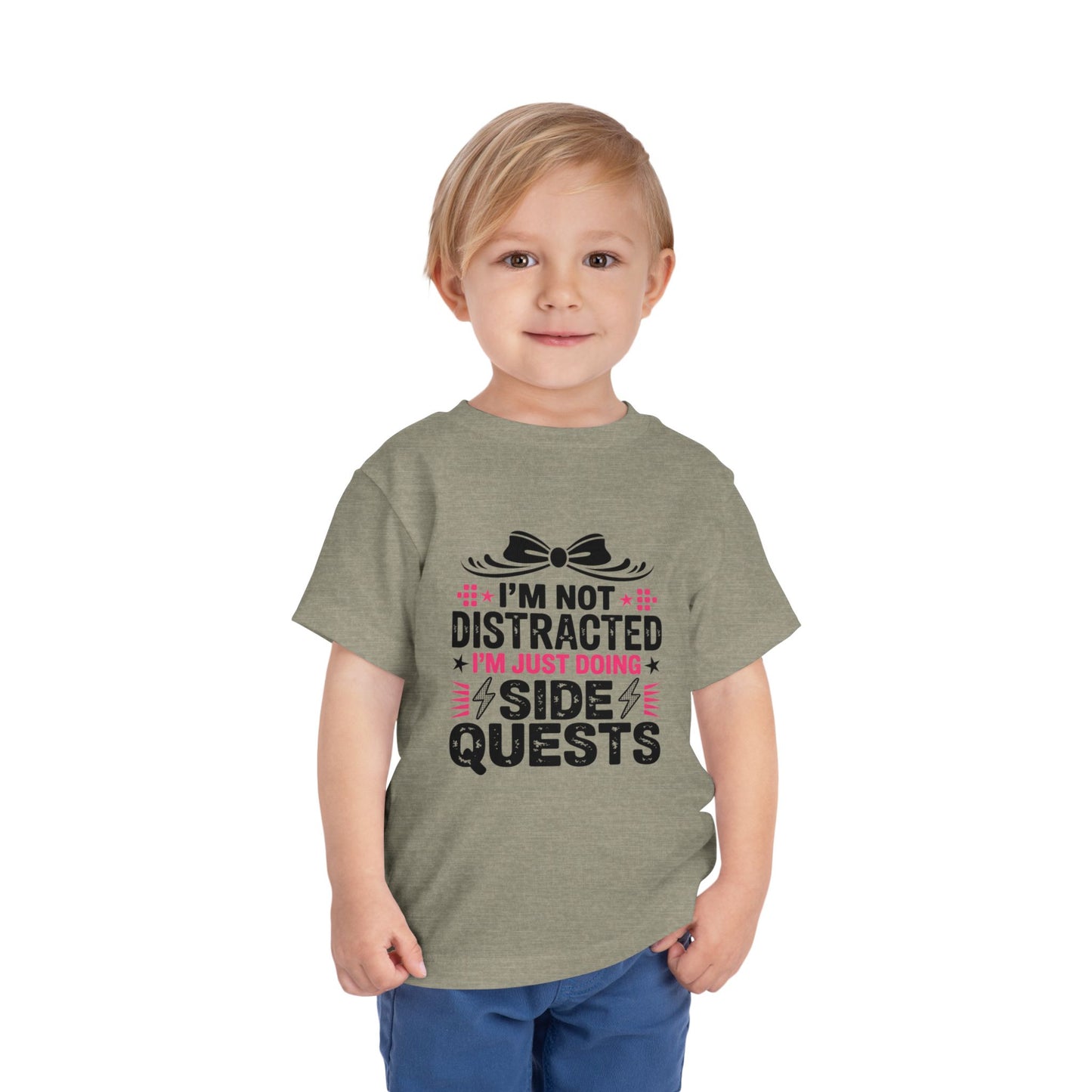 Not Distracted, Just Doing Side Quests Toddler Short Sleeve Tee