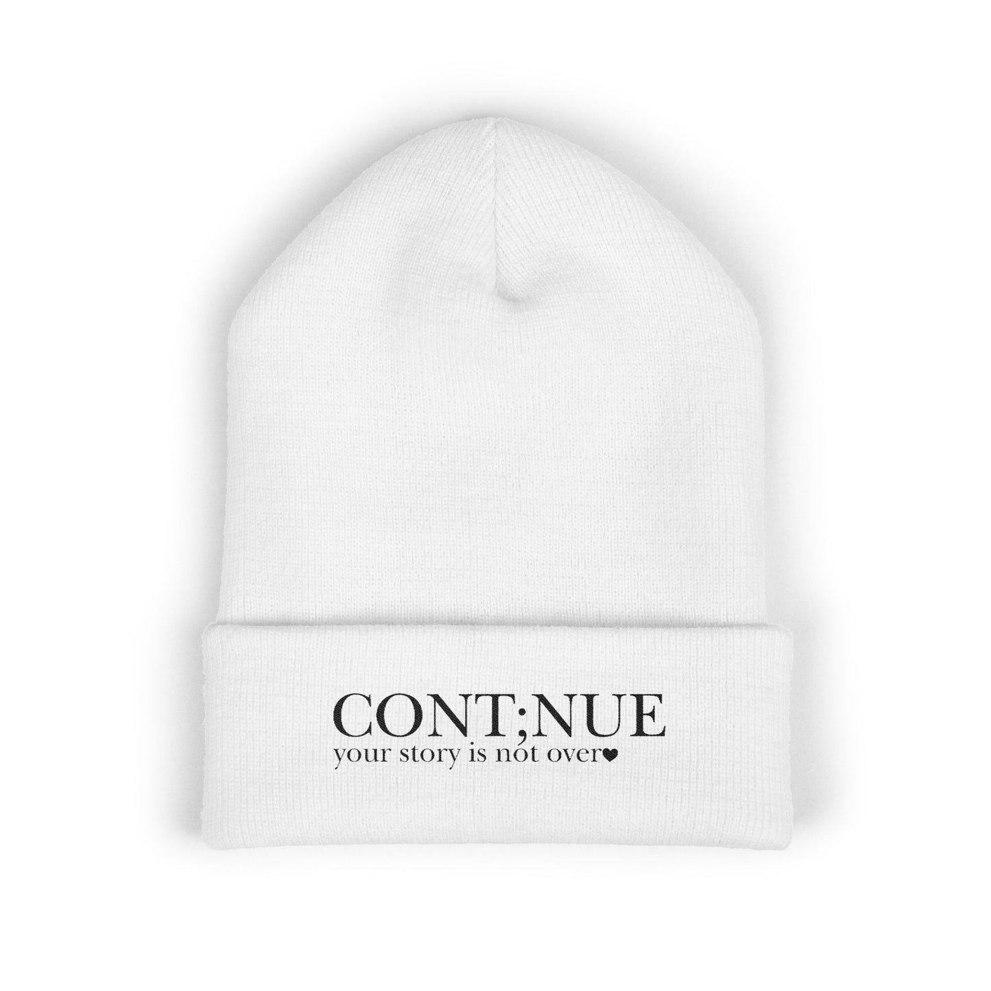 Cont;nue Your Story Classic Cuffed Beanie (Embroidery)