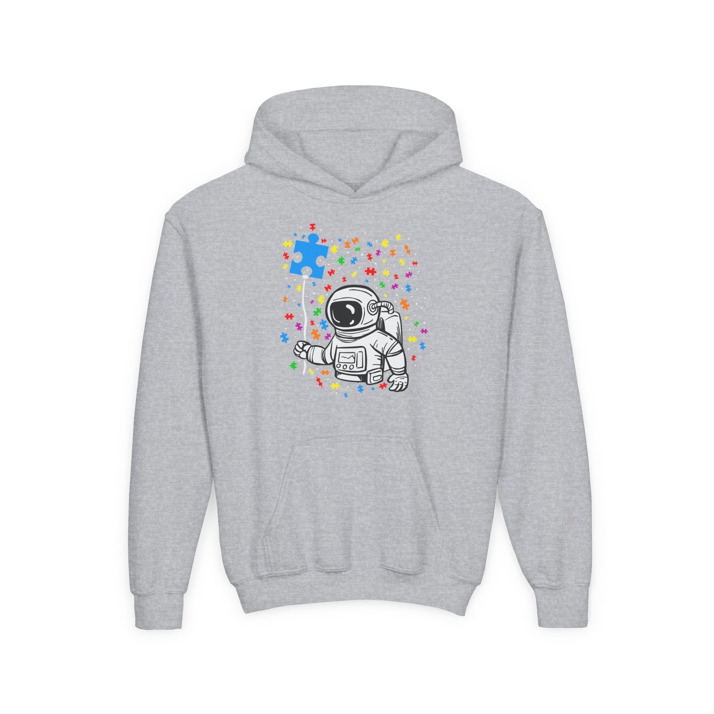 Autism Astronaut Youth Heavy Blend Hooded Sweatshirt