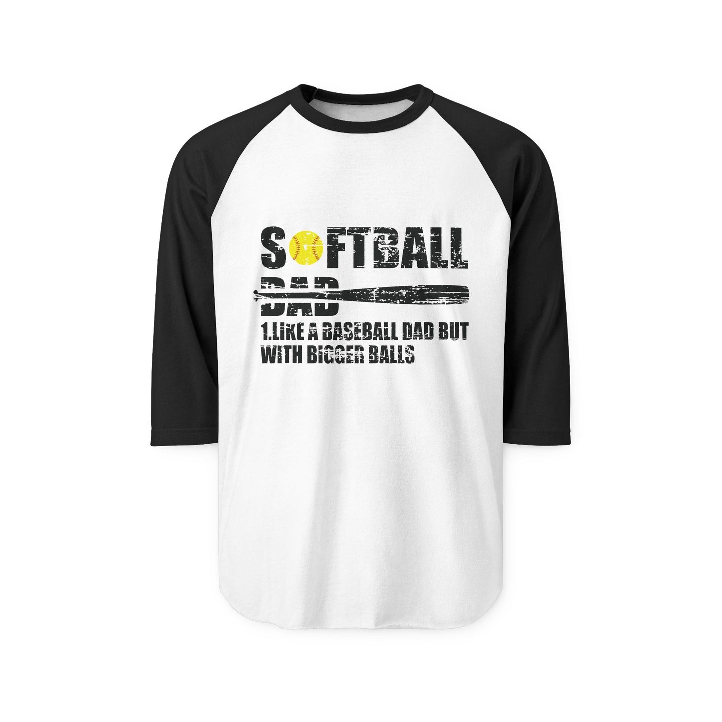 Softball Dad Unisex Three-Quarter Sleeve Raglan Shirt