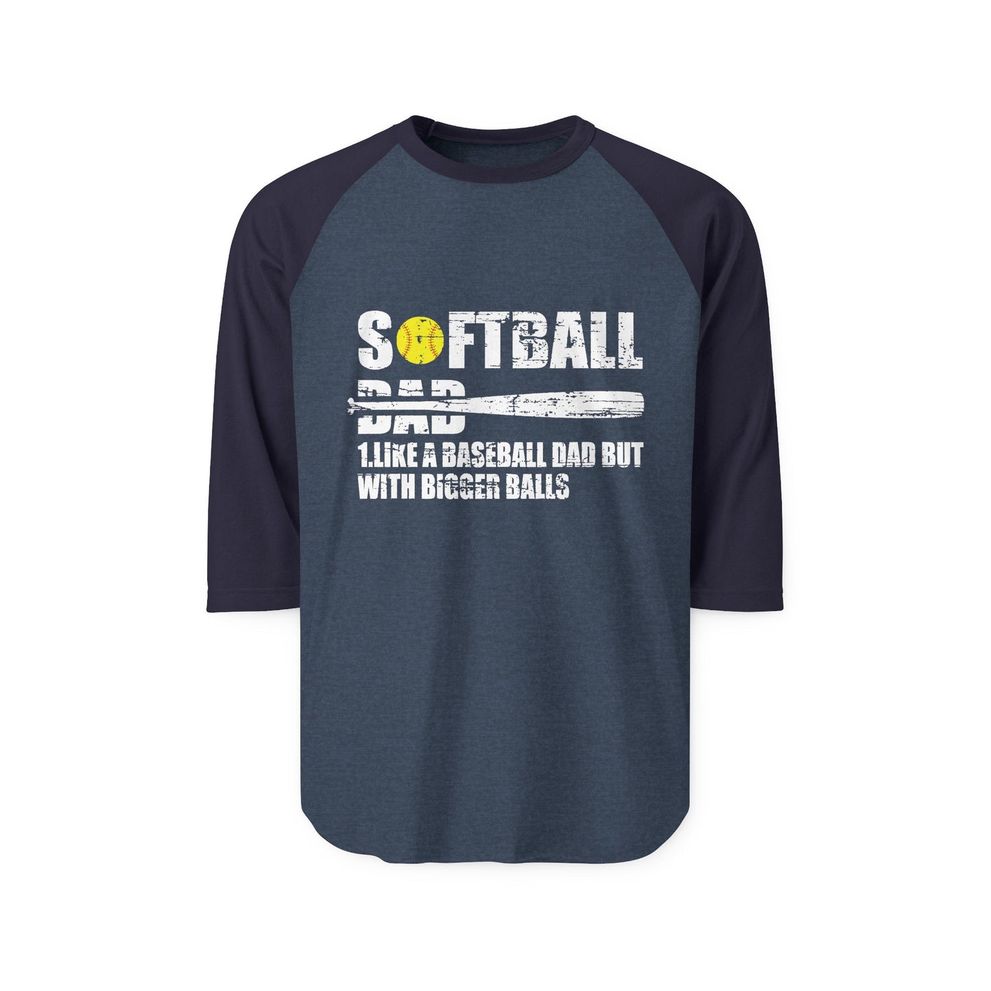 Softball Dad Unisex Three-Quarter Sleeve Raglan Shirt