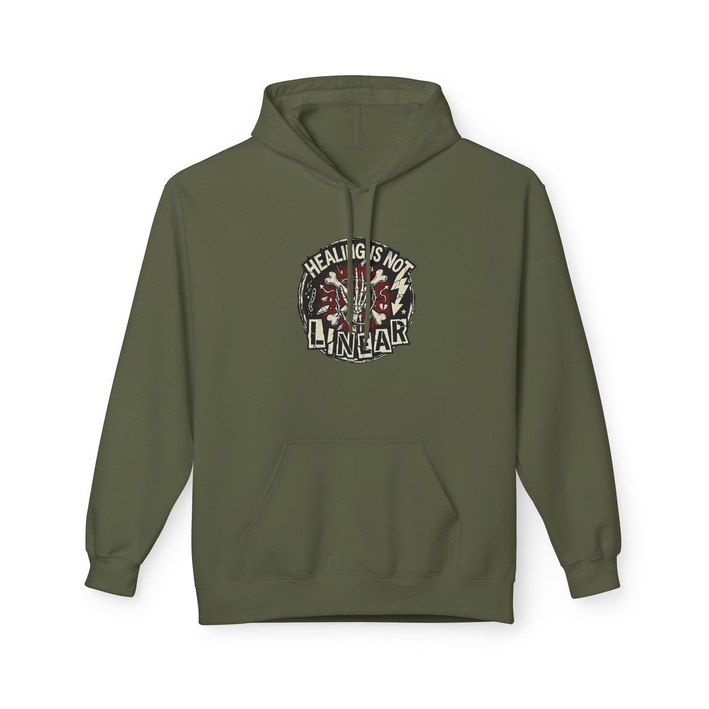 Healing Is Not Linear Unisex Midweight Softstyle Fleece Hoodie