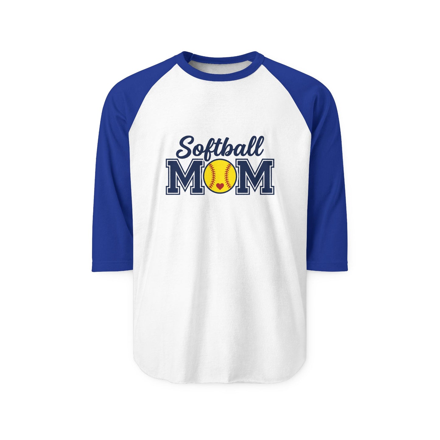 Softball Mom Unisex Three-Quarter Sleeve Raglan Shirt