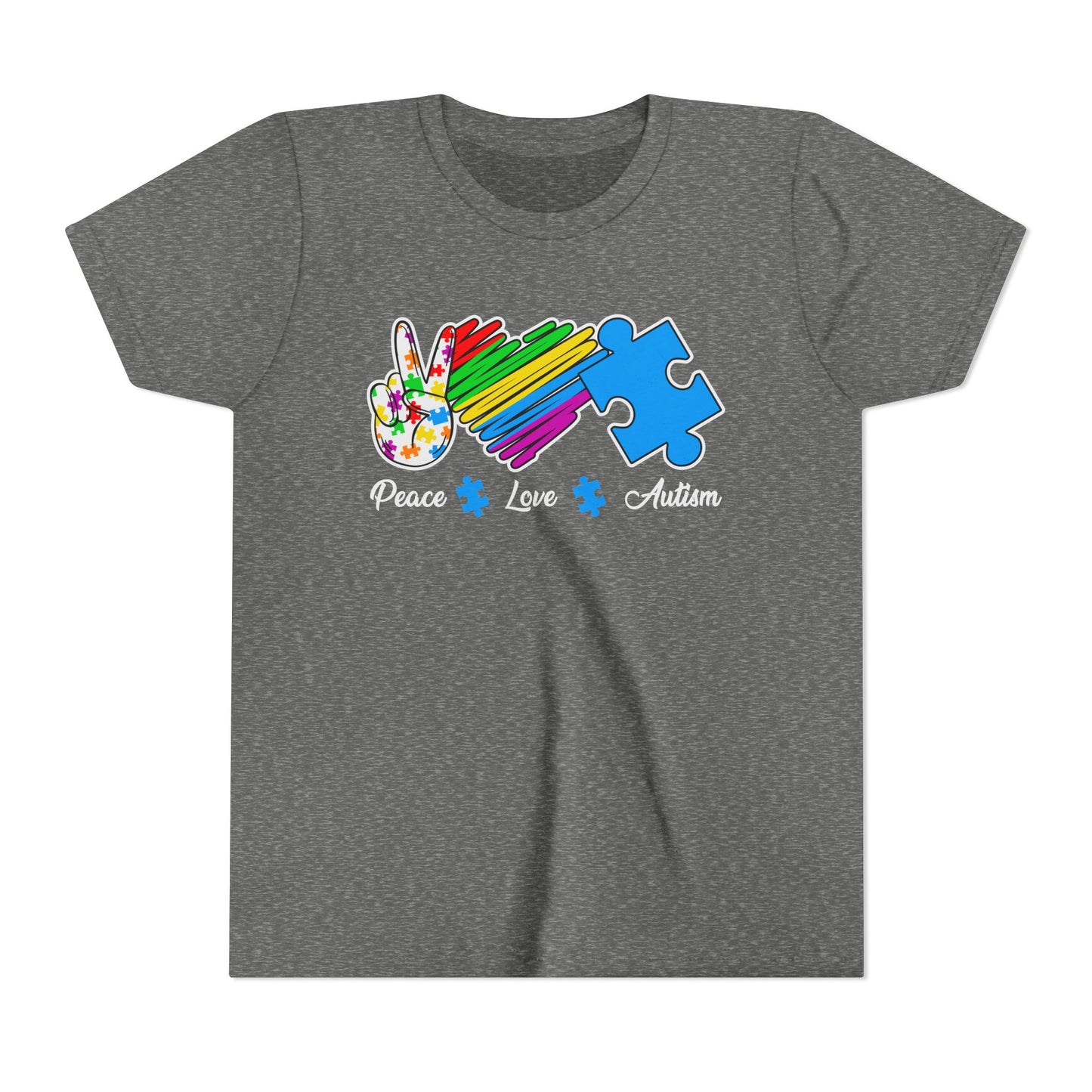 Peace Love Autism Youth Short Sleeve Tee