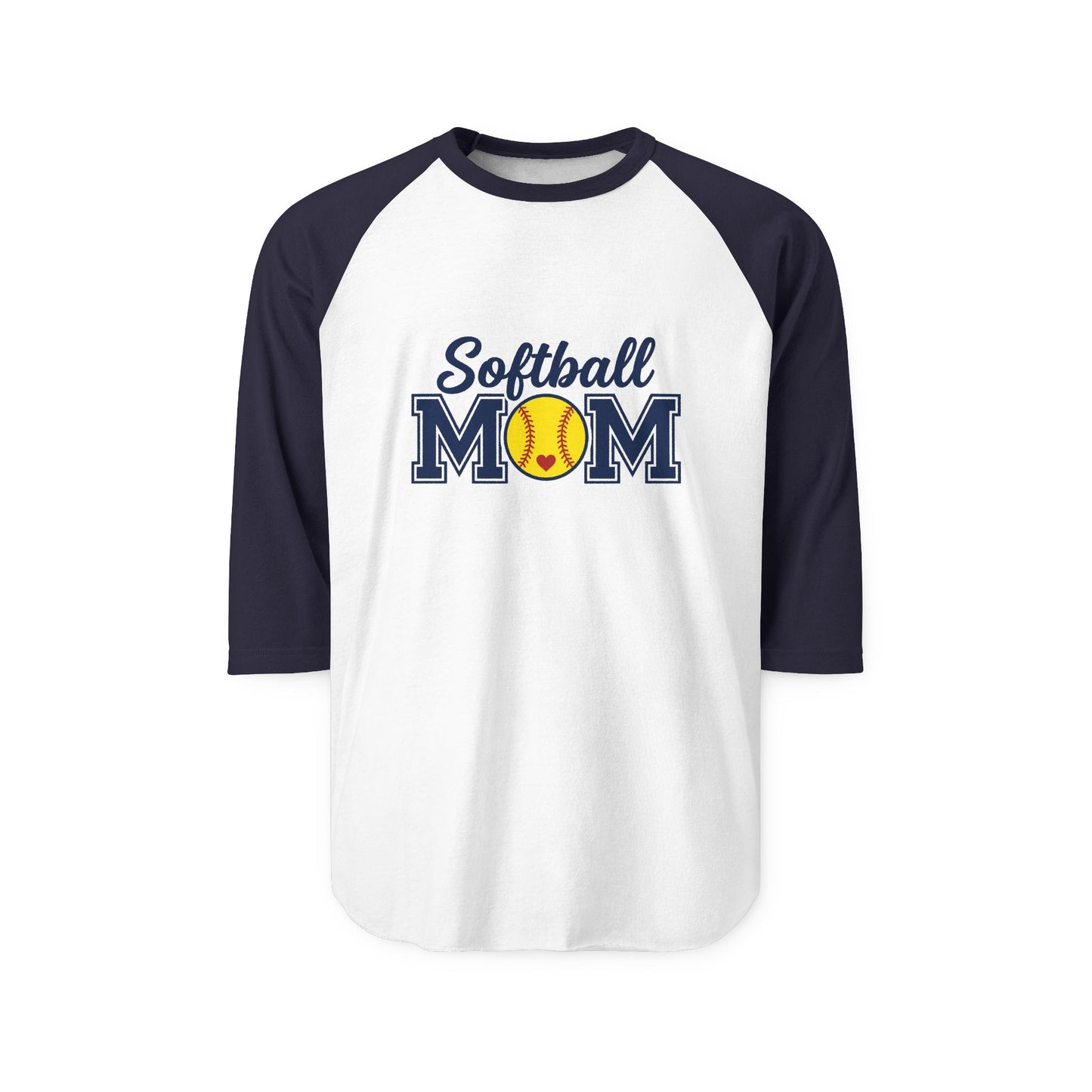 Softball Mom Unisex Three-Quarter Sleeve Raglan Shirt