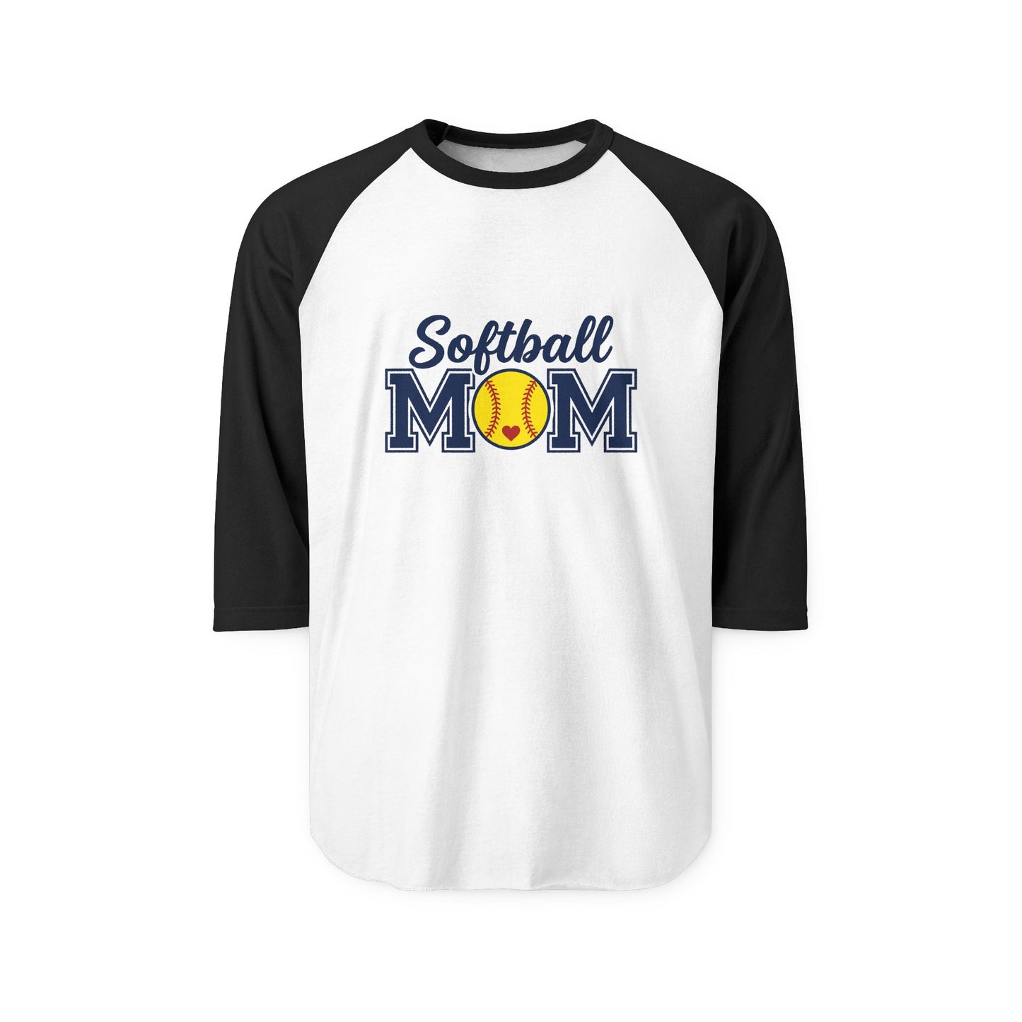 Softball Mom Unisex Three-Quarter Sleeve Raglan Shirt