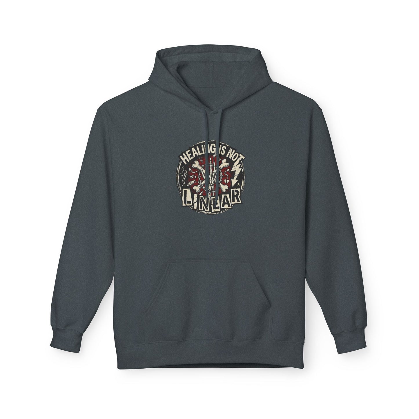 Healing Is Not Linear Unisex Midweight Softstyle Fleece Hoodie