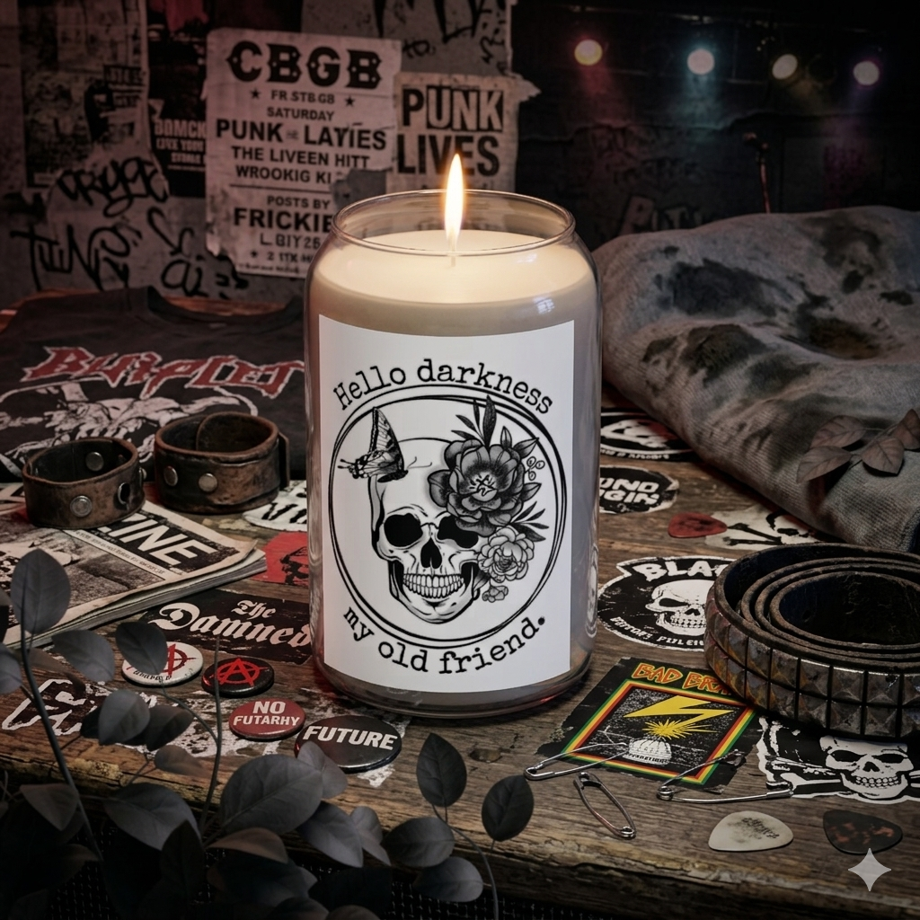 Hello Darkness My Old Friend Scented Soy Candles, 13.75oz