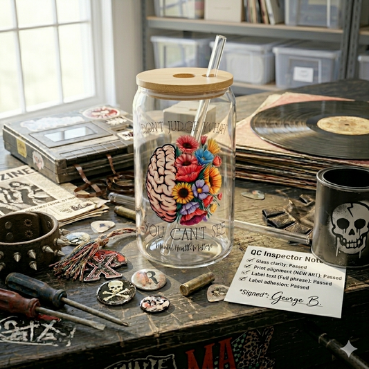 Don't Judge What You Can't See Sipper Glass, 16oz