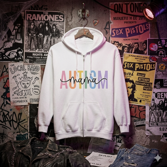 Autism Mama Unisex Heavy Blend™ Full Zip Hooded Sweatshirt