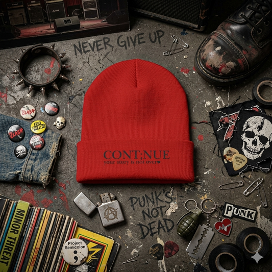 Cont;nue Your Story Classic Cuffed Beanie (Embroidery)