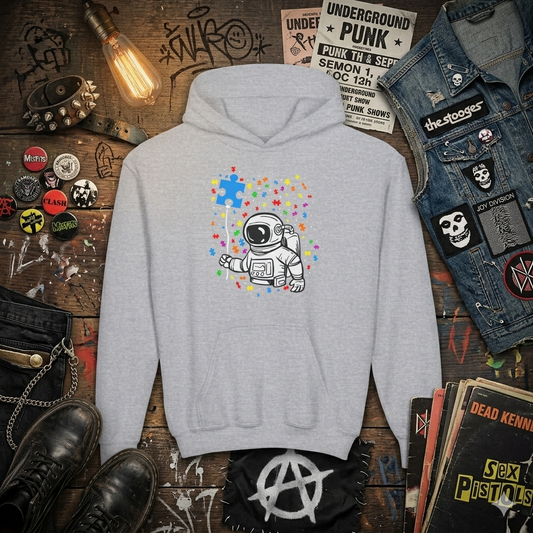 Autism Astronaut Youth Heavy Blend Hooded Sweatshirt