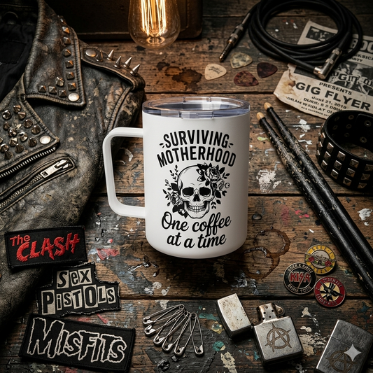 Surviving Motherhood Insulated Coffee Mug, 10oz