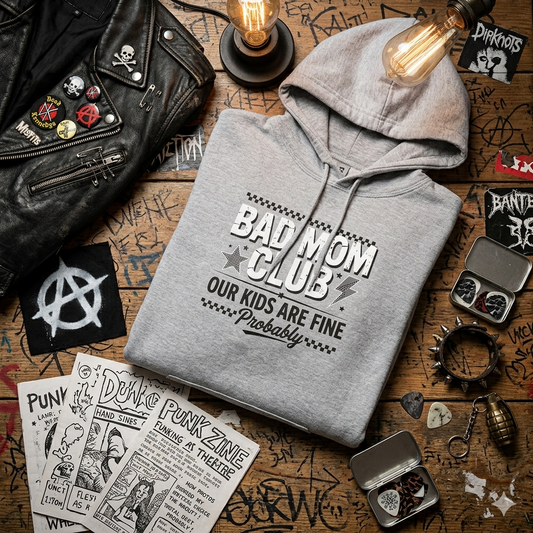 Bad Mom Club Unisex Midweight Softstyle Fleece Hoodie