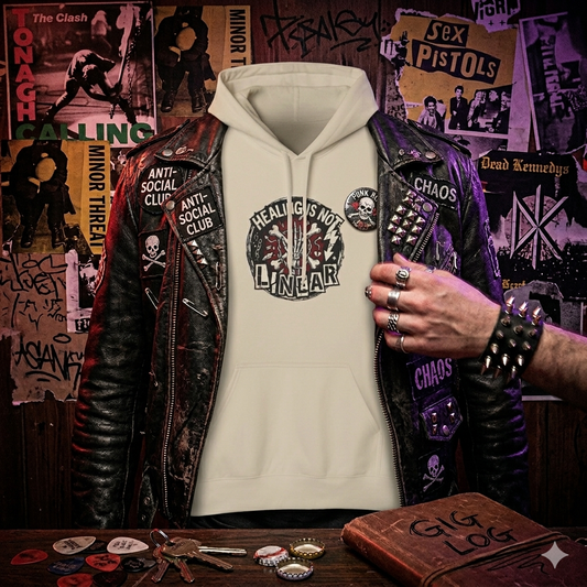 Healing Is Not Linear Unisex Midweight Softstyle Fleece Hoodie