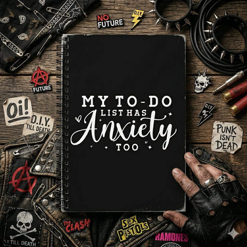 My To-Do List has Anxiety Too Spiral Notebook - Ruled Line