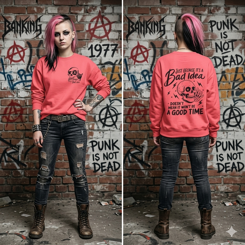 Just Because It's A Bad Idea... Unisex Midweight Softstyle Fleece Crewneck Sweatshirt