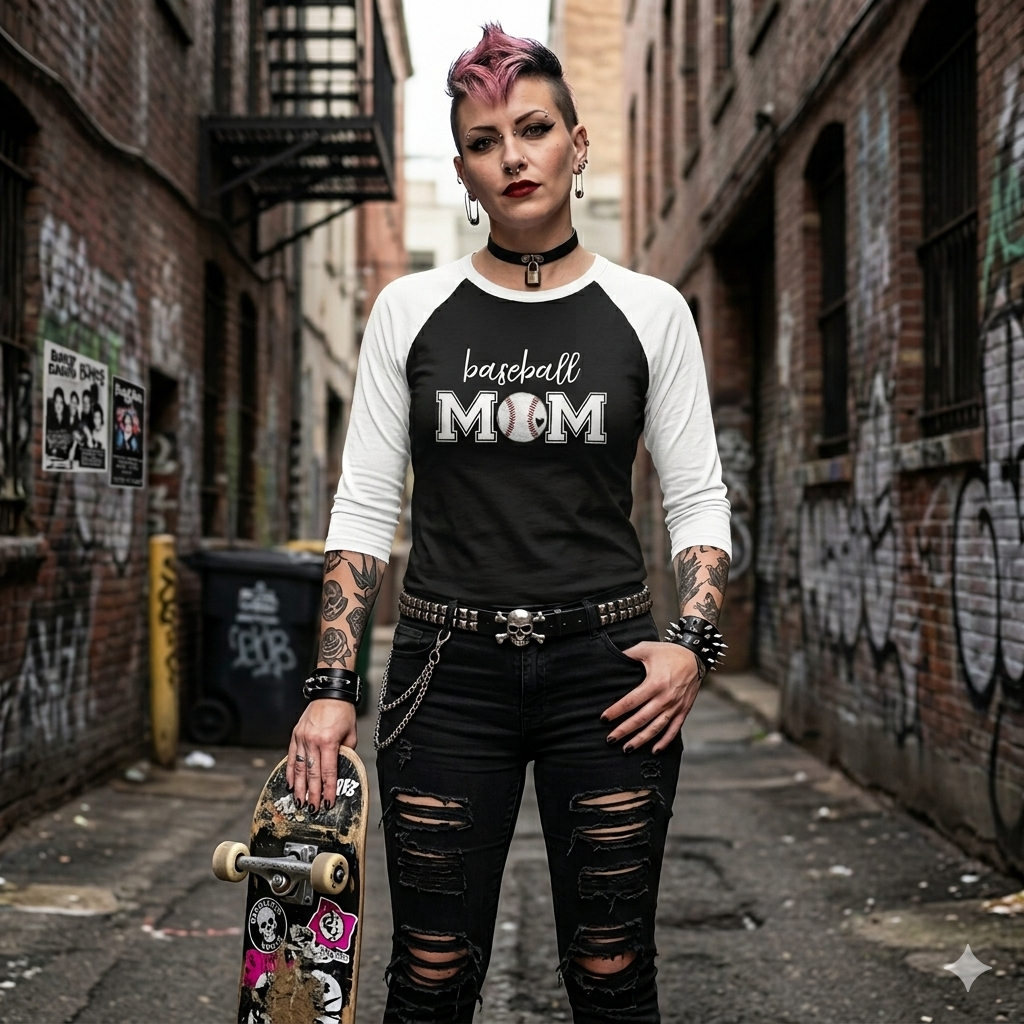 Baseball Mom Unisex Three-Quarter Sleeve Raglan Shirt