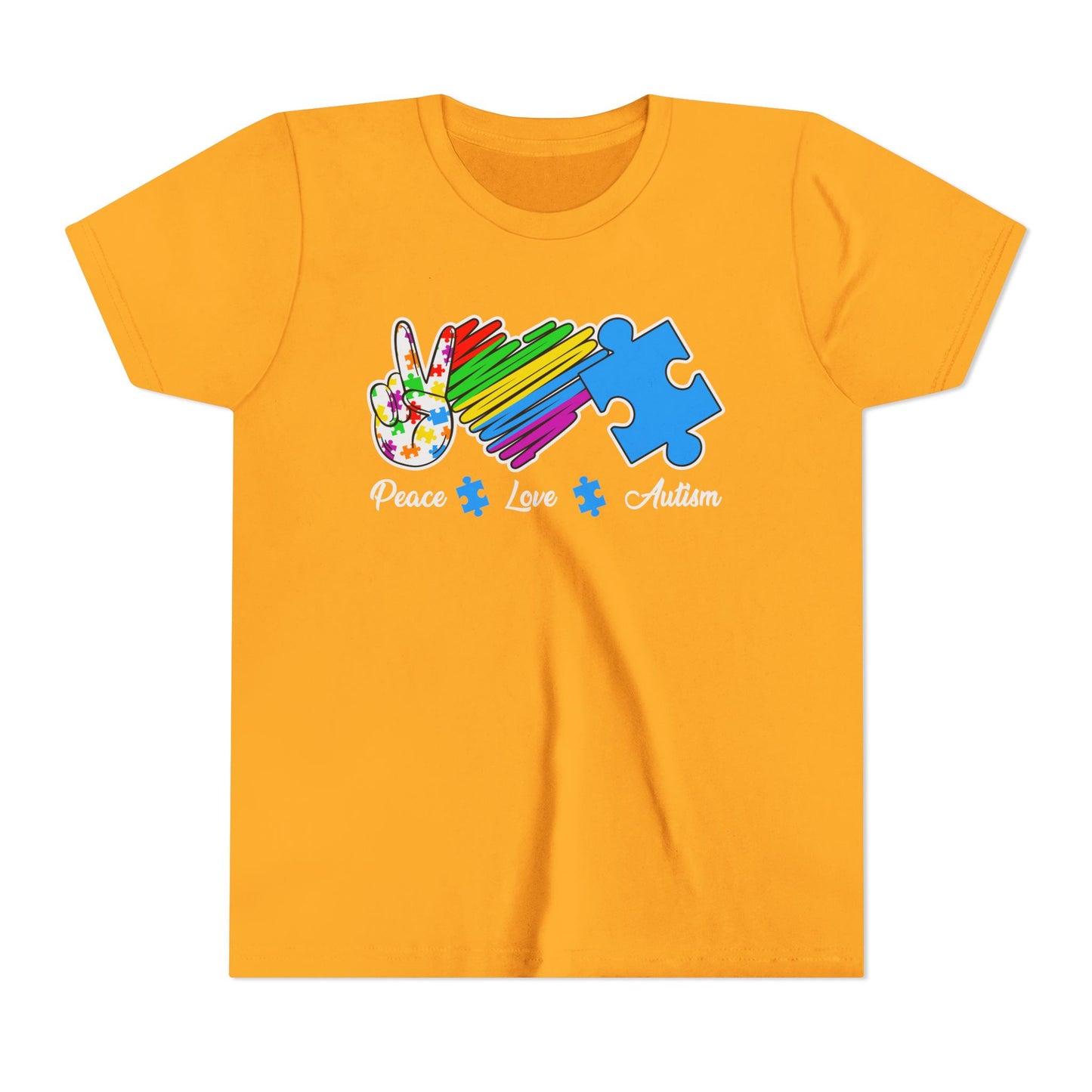 Peace Love Autism Youth Short Sleeve Tee