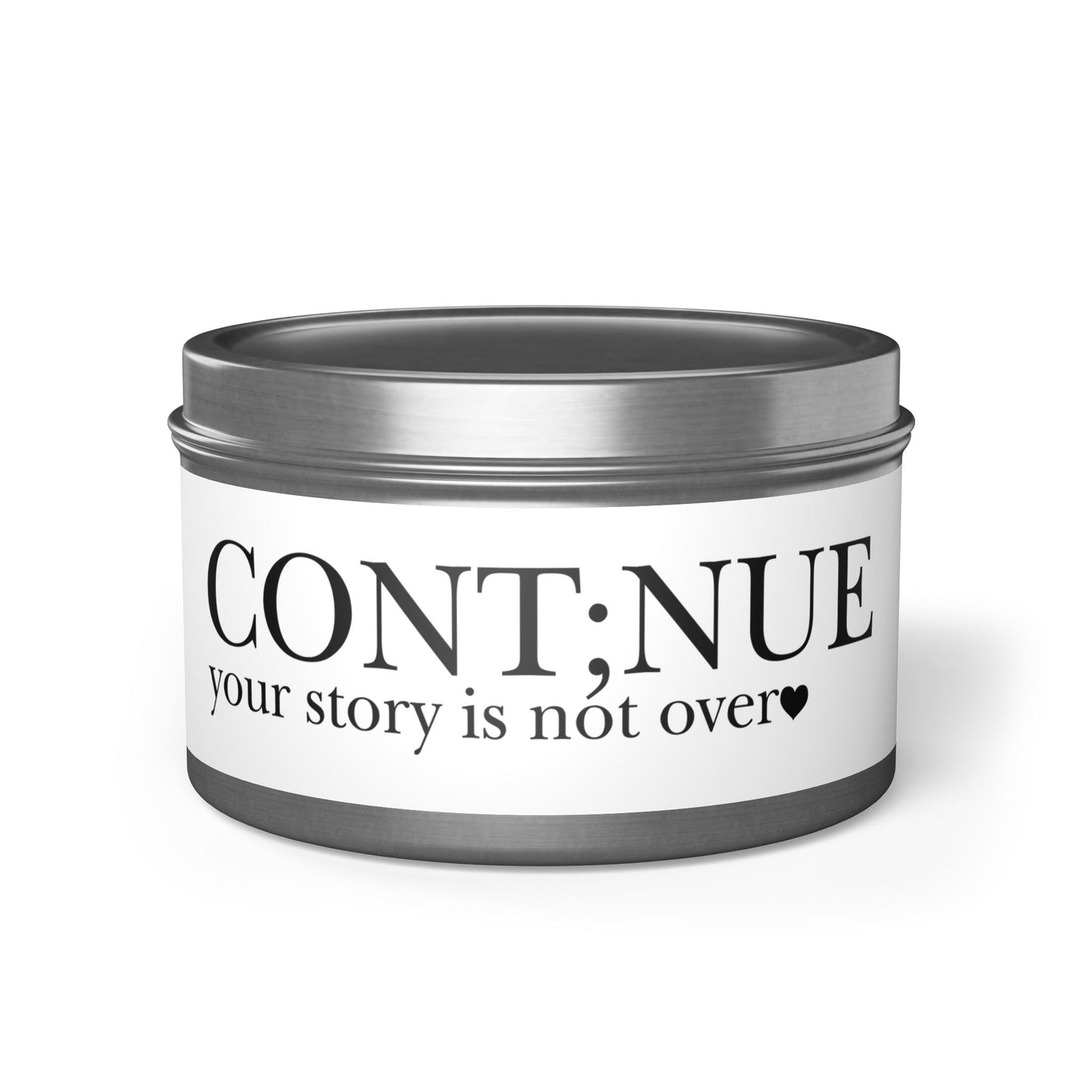 Cont;nue Your Story Tin Candles (4oz, 8oz)