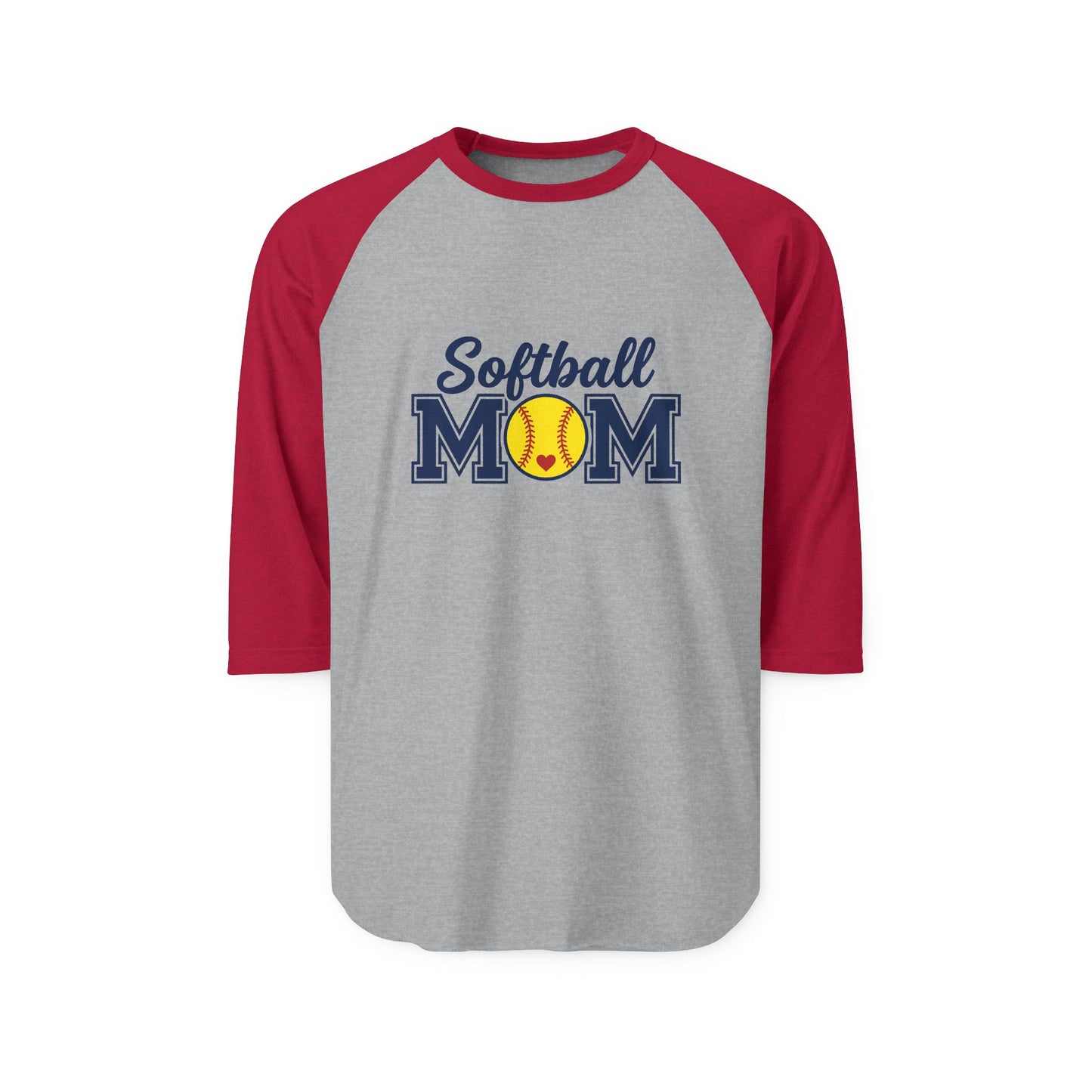 Softball Mom Unisex Three-Quarter Sleeve Raglan Shirt
