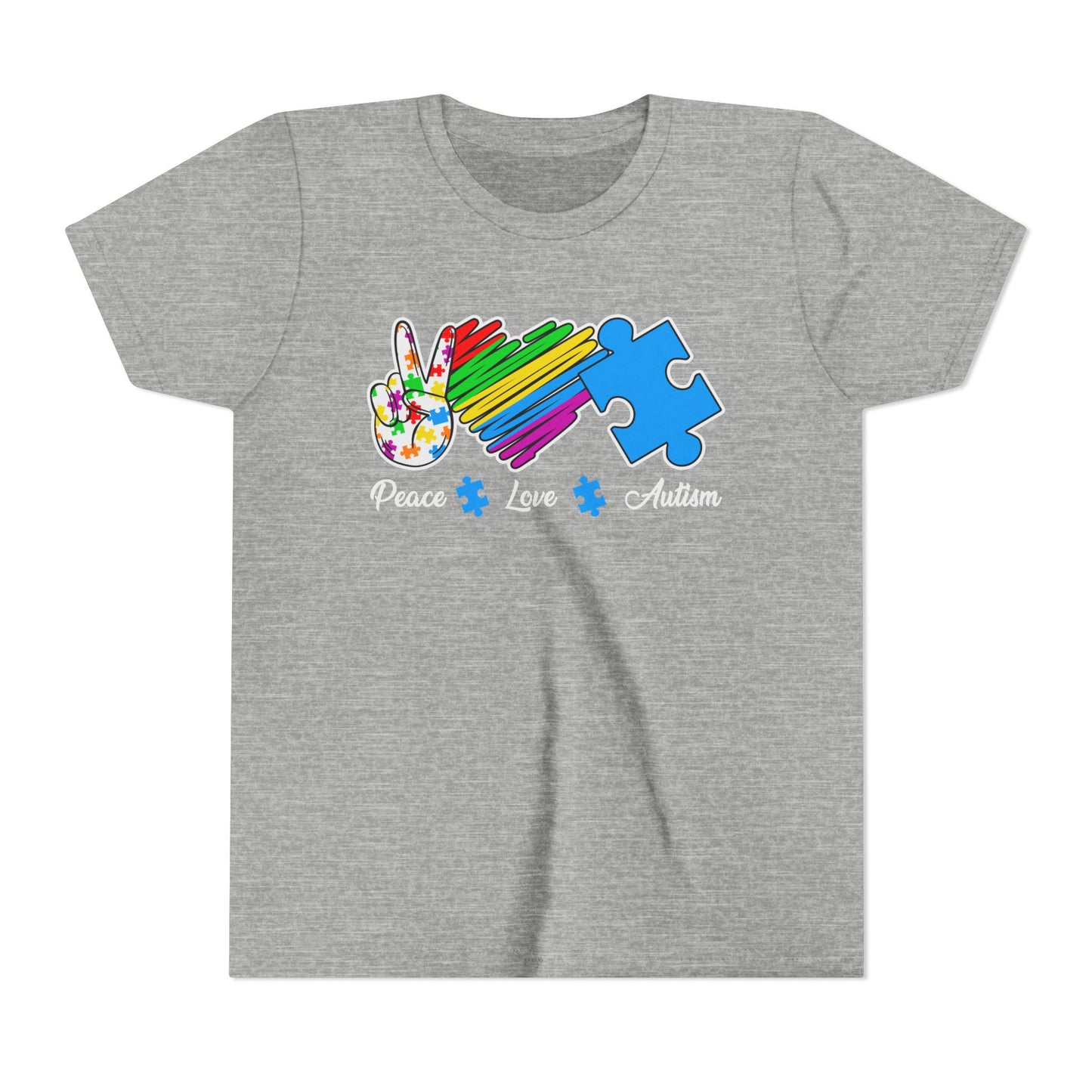 Peace Love Autism Youth Short Sleeve Tee