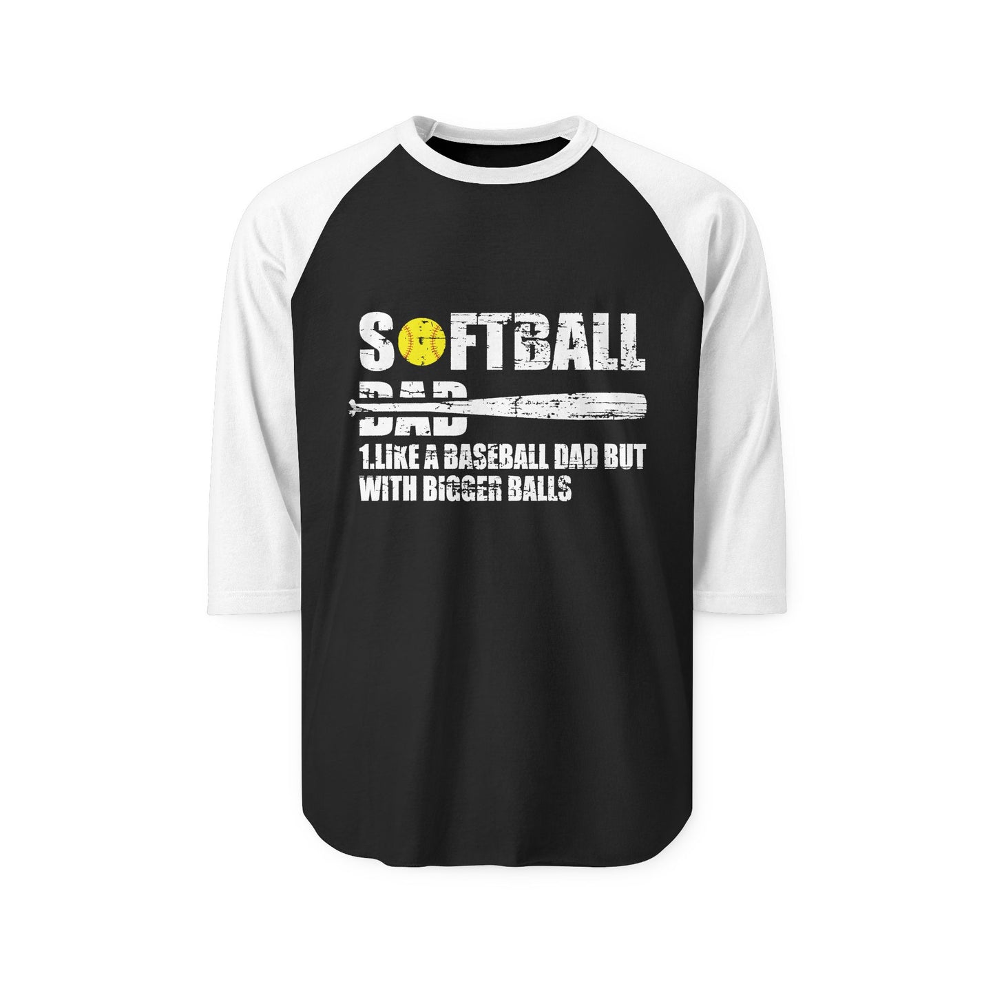 Softball Dad Unisex Three-Quarter Sleeve Raglan Shirt