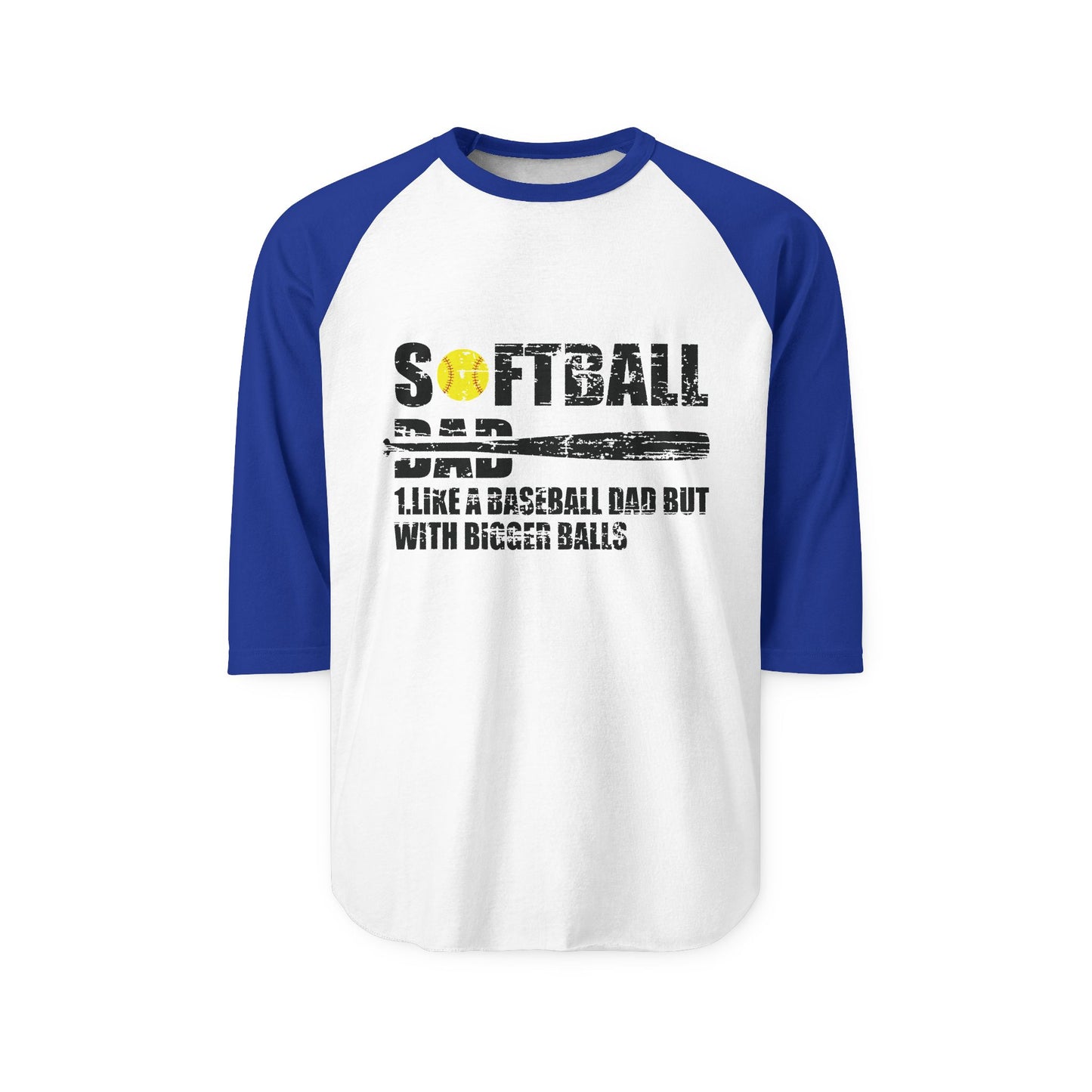 Softball Dad Unisex Three-Quarter Sleeve Raglan Shirt