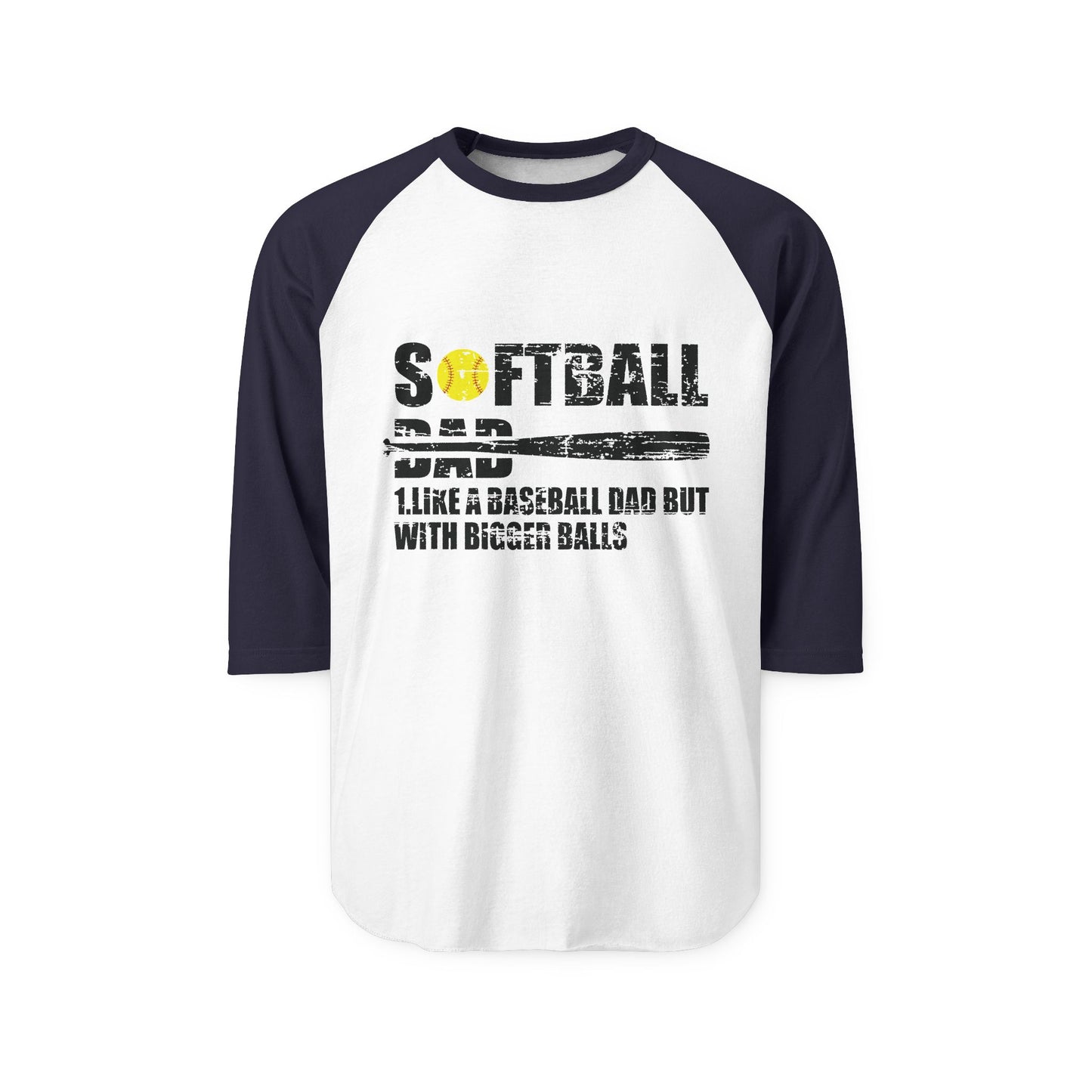 Softball Dad Unisex Three-Quarter Sleeve Raglan Shirt