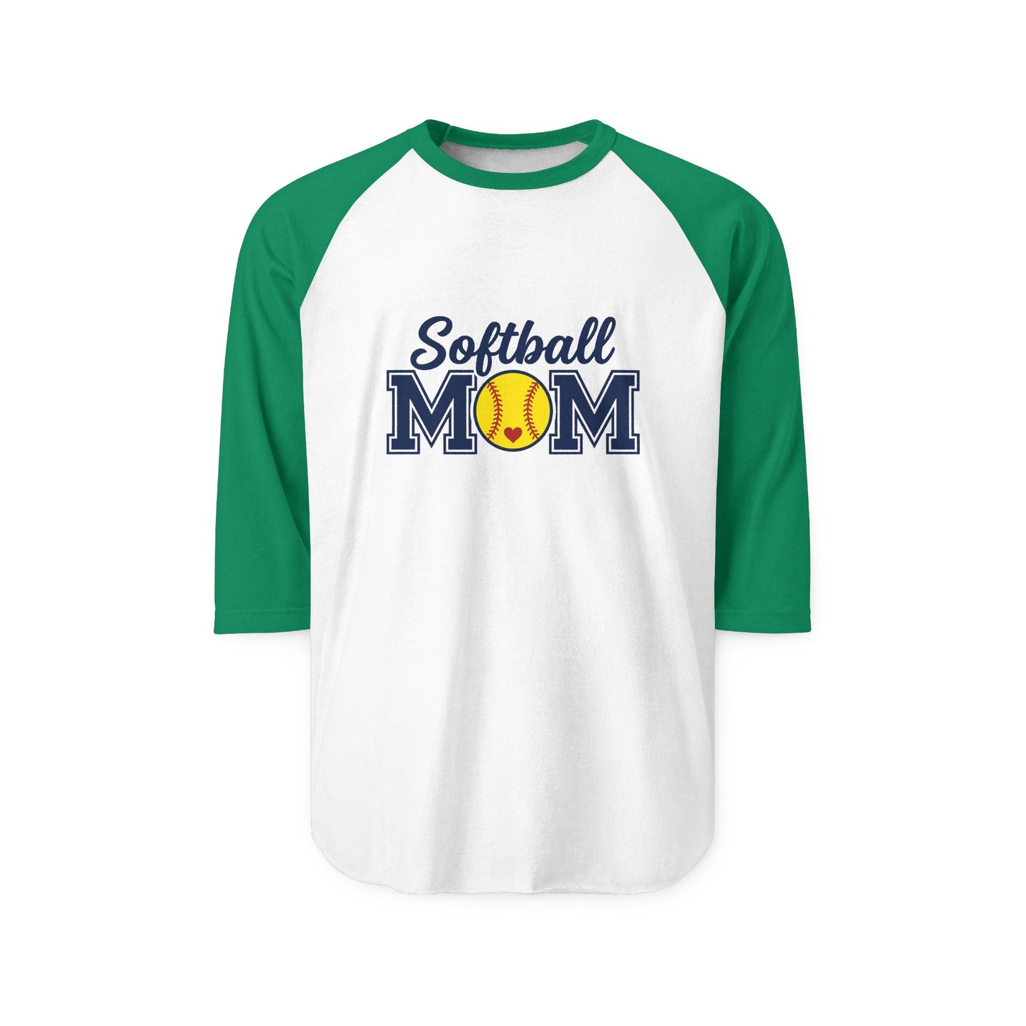 Softball Mom Unisex Three-Quarter Sleeve Raglan Shirt