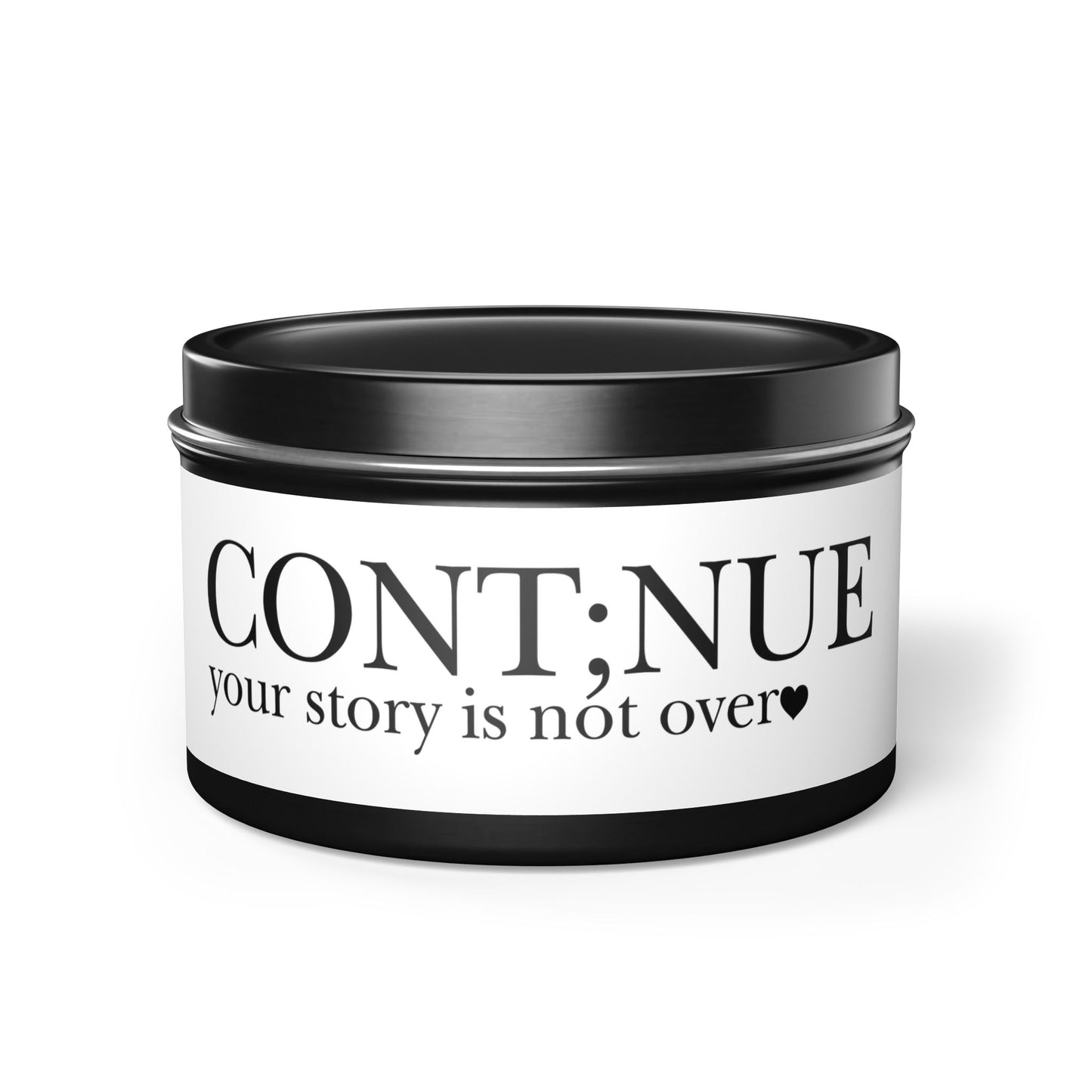 Cont;nue Your Story Tin Candles (4oz, 8oz)