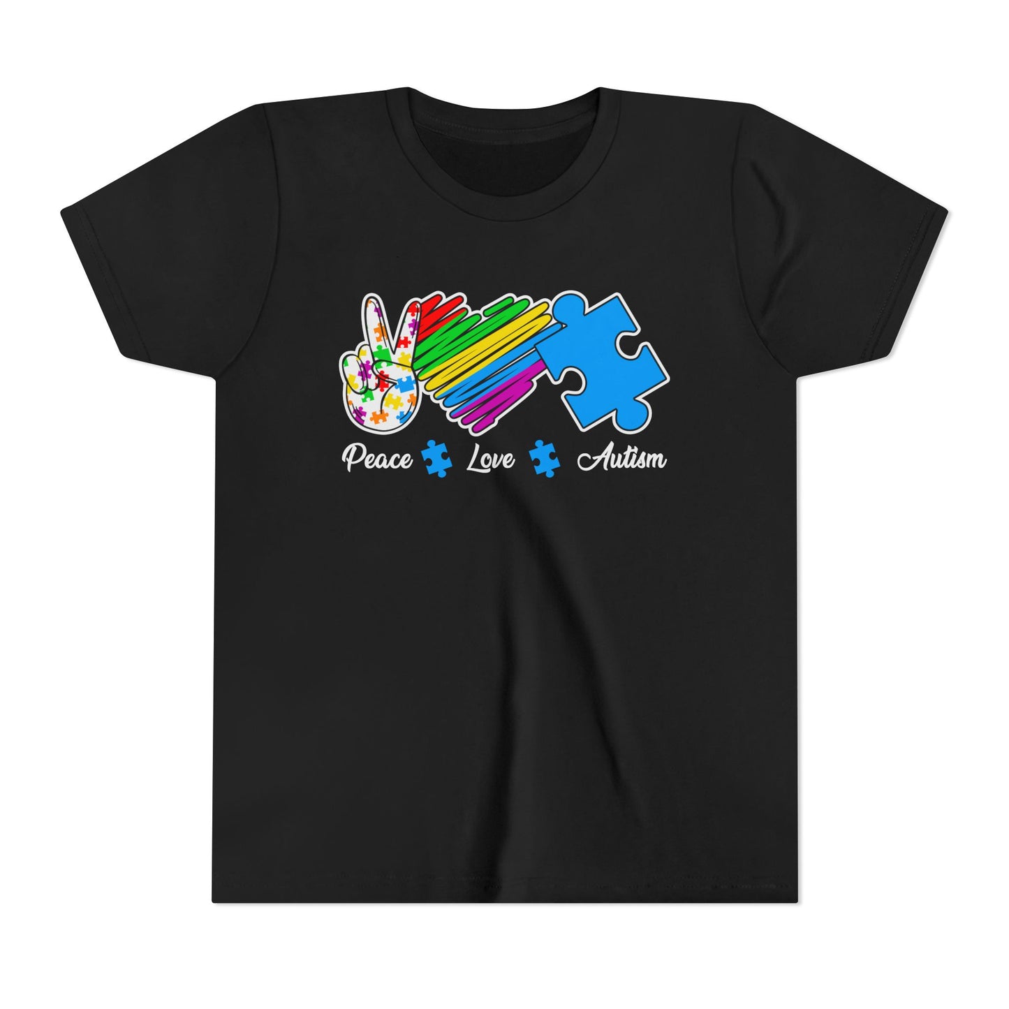 Peace Love Autism Youth Short Sleeve Tee