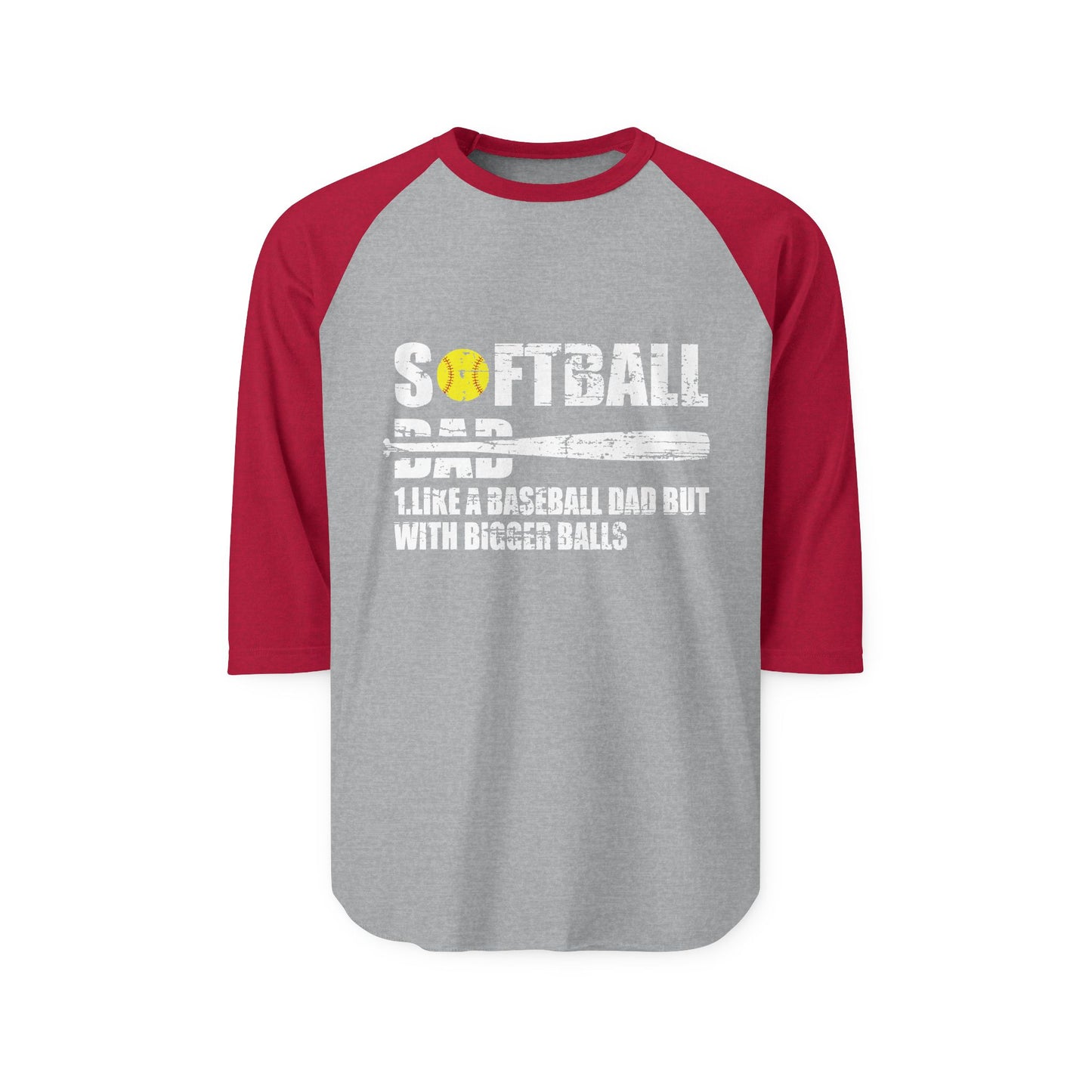 Softball Dad Unisex Three-Quarter Sleeve Raglan Shirt