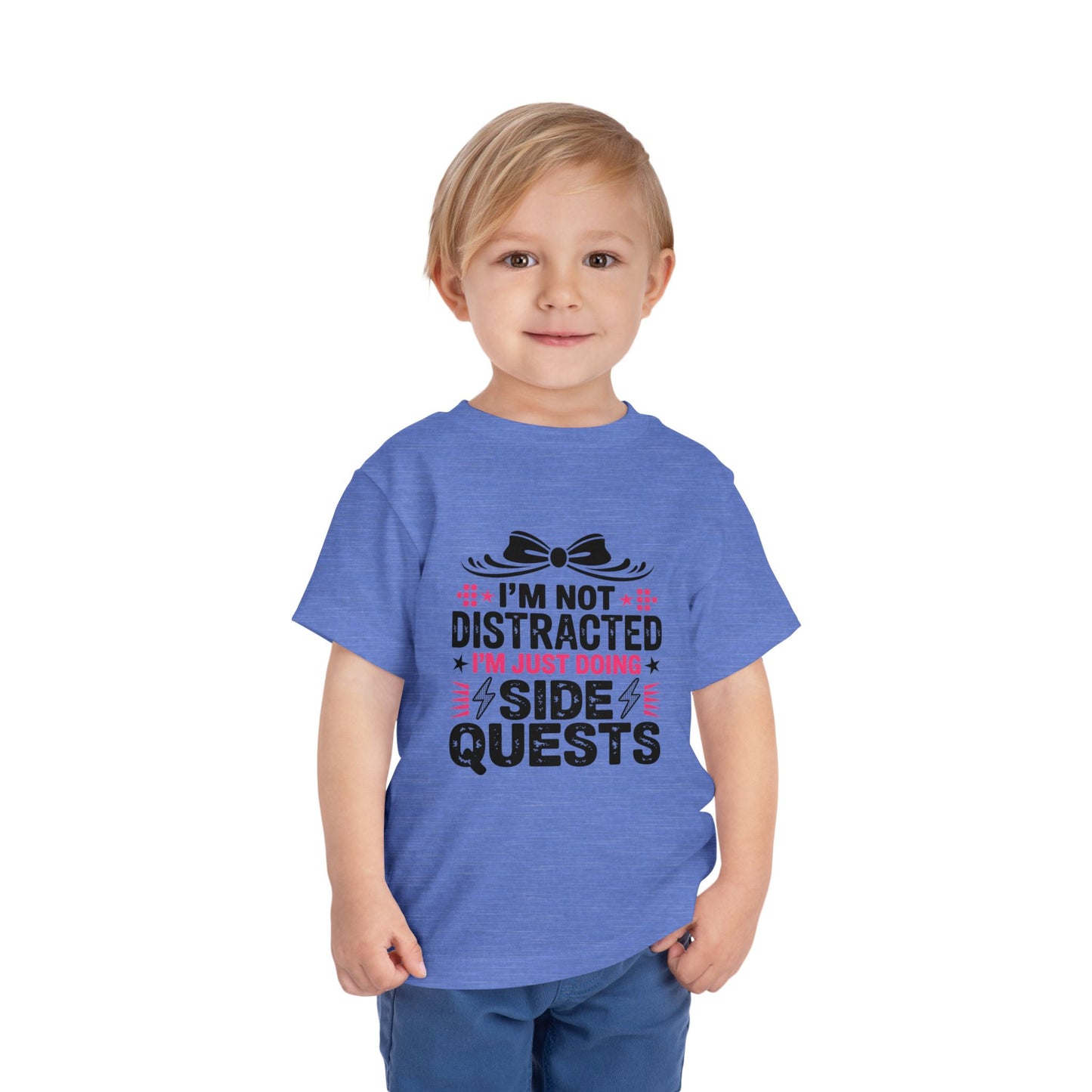 Not Distracted, Just Doing Side Quests Toddler Short Sleeve Tee