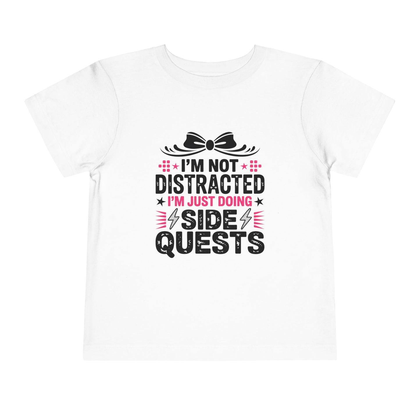 Not Distracted, Just Doing Side Quests Toddler Short Sleeve Tee