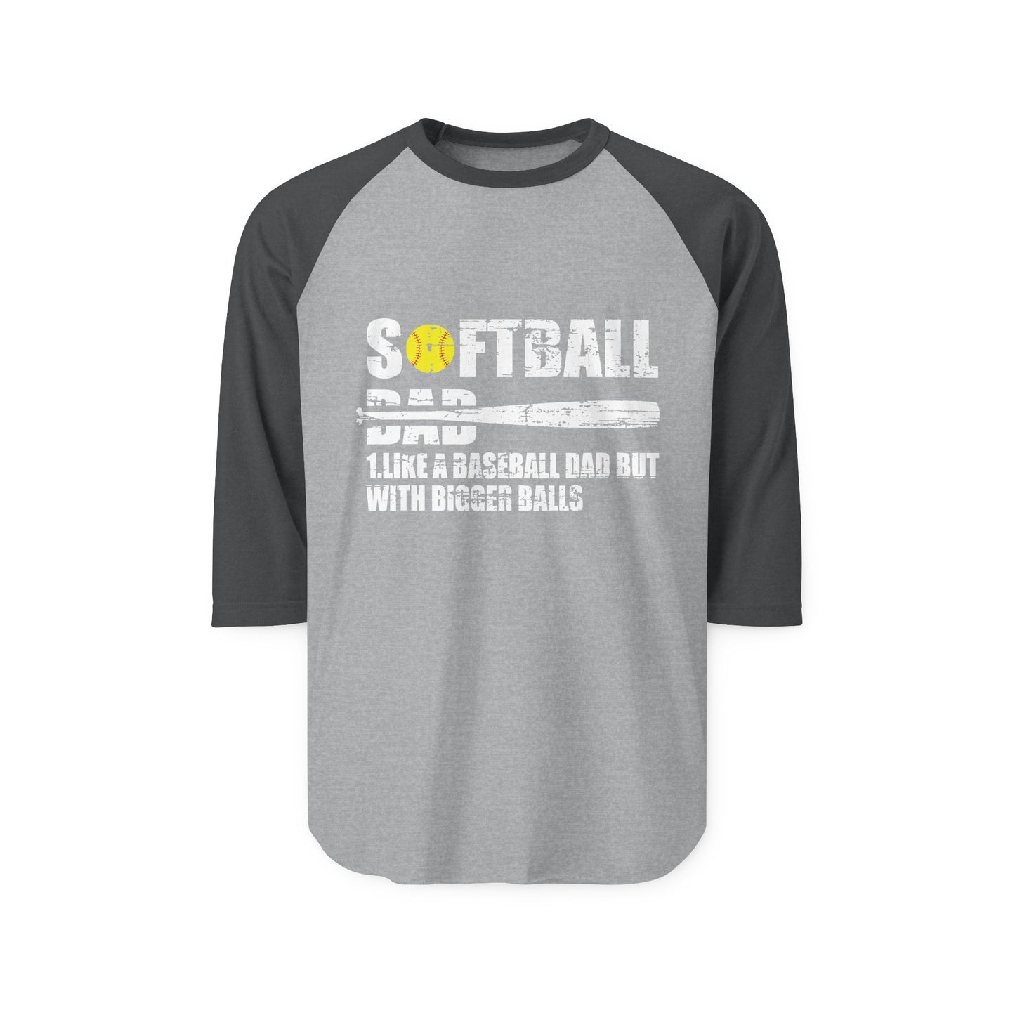 Softball Dad Unisex Three-Quarter Sleeve Raglan Shirt
