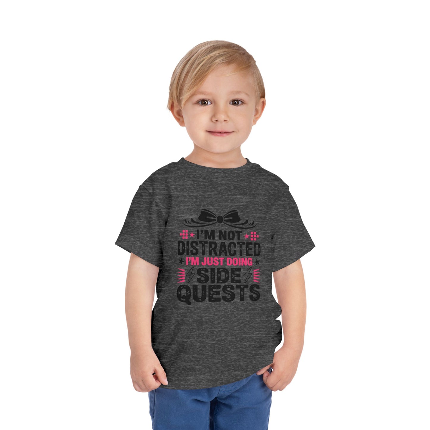 Not Distracted, Just Doing Side Quests Toddler Short Sleeve Tee