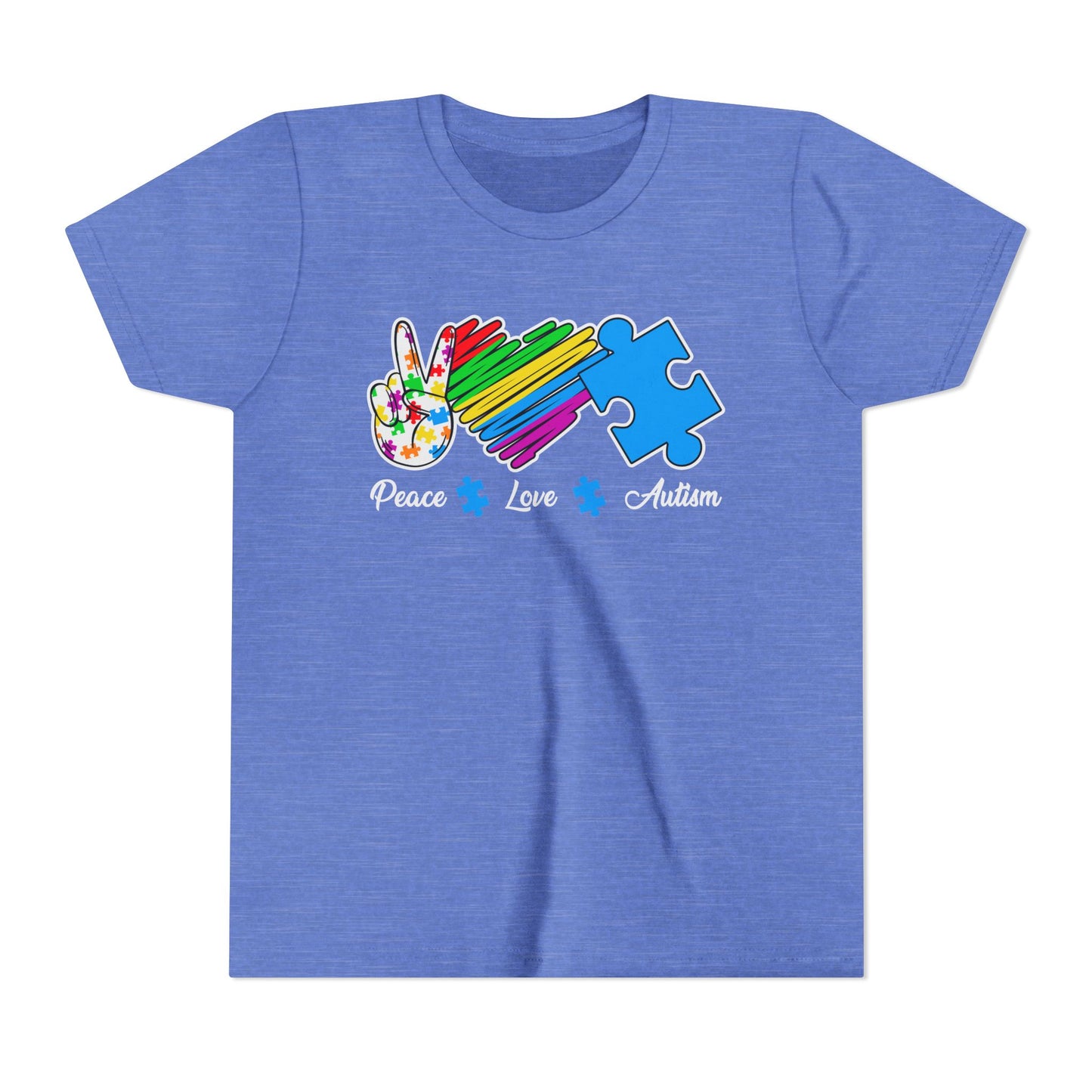 Peace Love Autism Youth Short Sleeve Tee