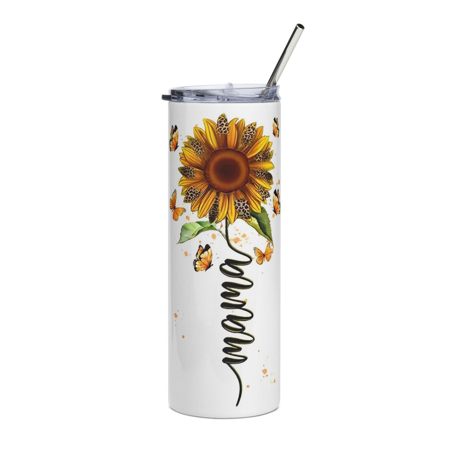 Mama Sunflower Stainless Steel Tumbler, 20oz