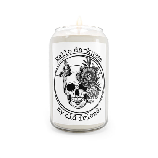 Hello Darkness My Old Friend Scented Soy Candles, 13.75oz